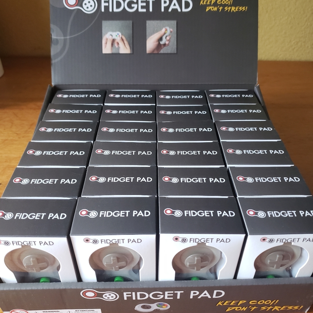 24pk 8-Fun Fidget Controller Pad/Stress Reducer/Relief Game Controller/Focus Toy